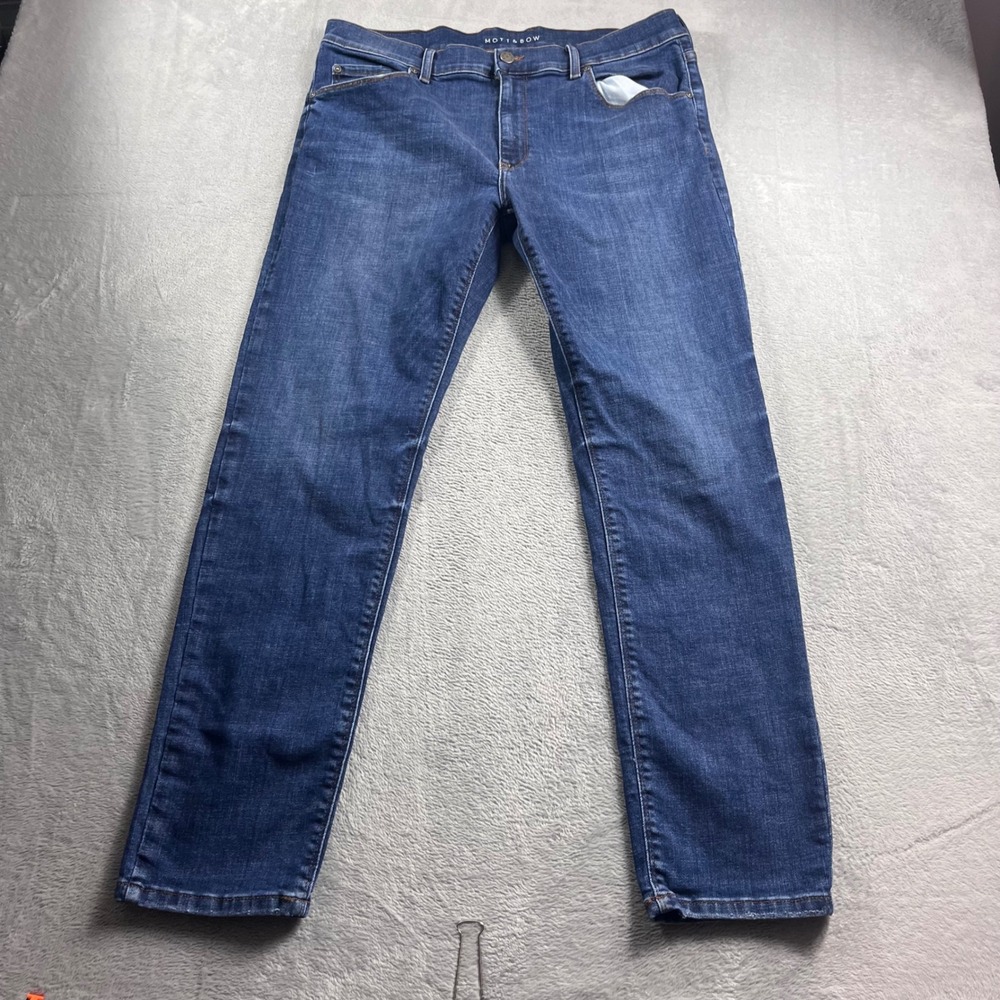 Mott & Bow Mens Skinny Jeans Blue Denim Stretch Pants W36 L32